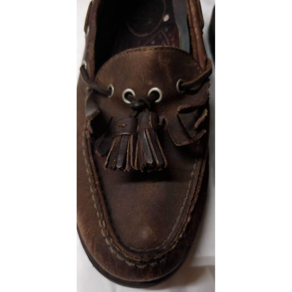 Sperry Top-Sider Mens 10M Brown Leather With Tassles Slip On Loafers Shoes - Picture 4 of 16